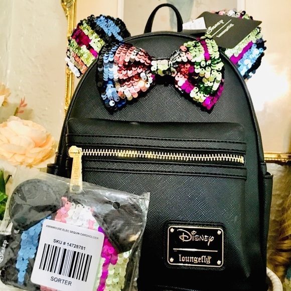 Night life Party Loungefly Black RARE Iridescent Rainbow ***FIRM PRICE main image 4